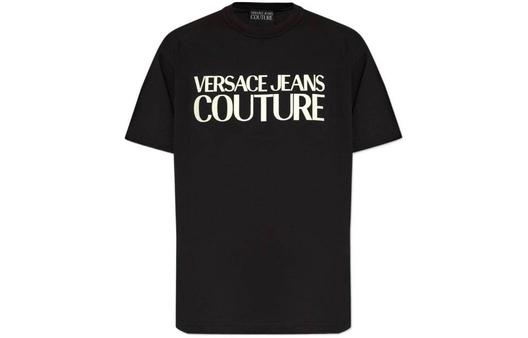 

Футболка с логотипом Couture VERSACE JEANS, черная