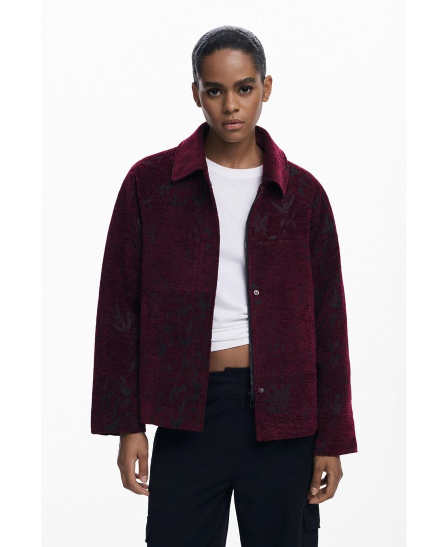 

Женское короткое пальто с текстурированной поверхностью Desigual, Orange