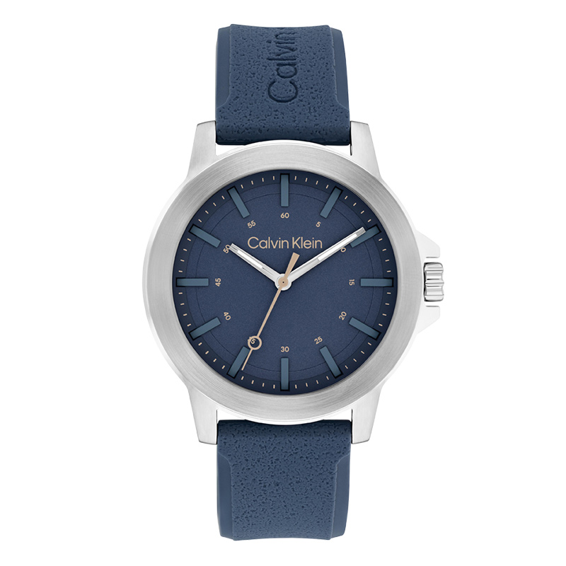 

Calvin Klein Часы Wrist Watch Quartz Movement Silicone Strap 42mm Blue Dial Men's Watch, Blue