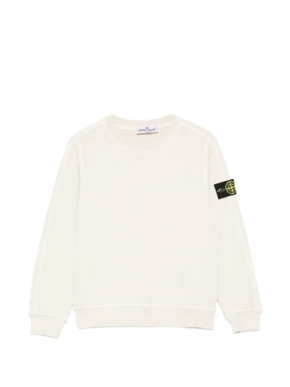 Толстовка с длинными рукавами и нашивкой с логотипом Stone Island Junior, нейтральный