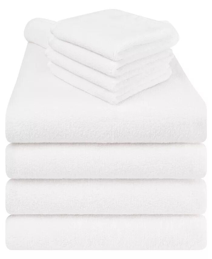 

Турецкий хлопок для малышей, 8 шт. Набор банных полотенец American Soft Linen, белый