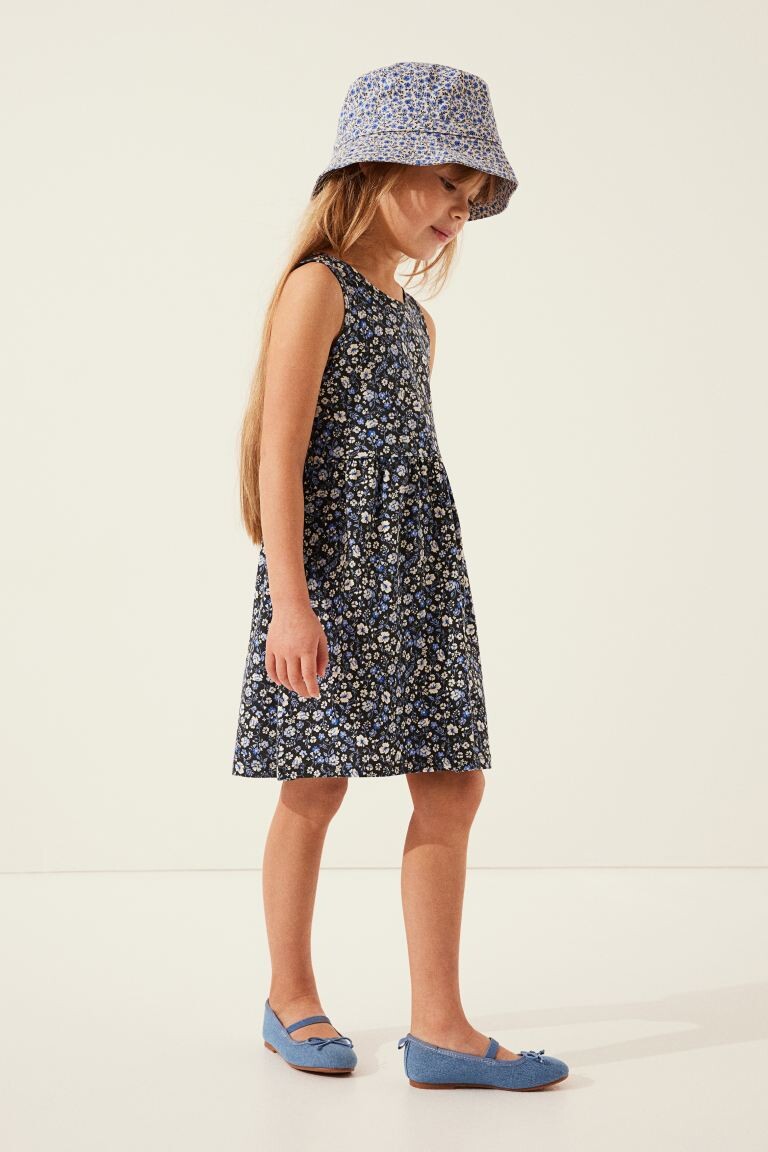 

Хлопковое платье с рисунком H&M, синий