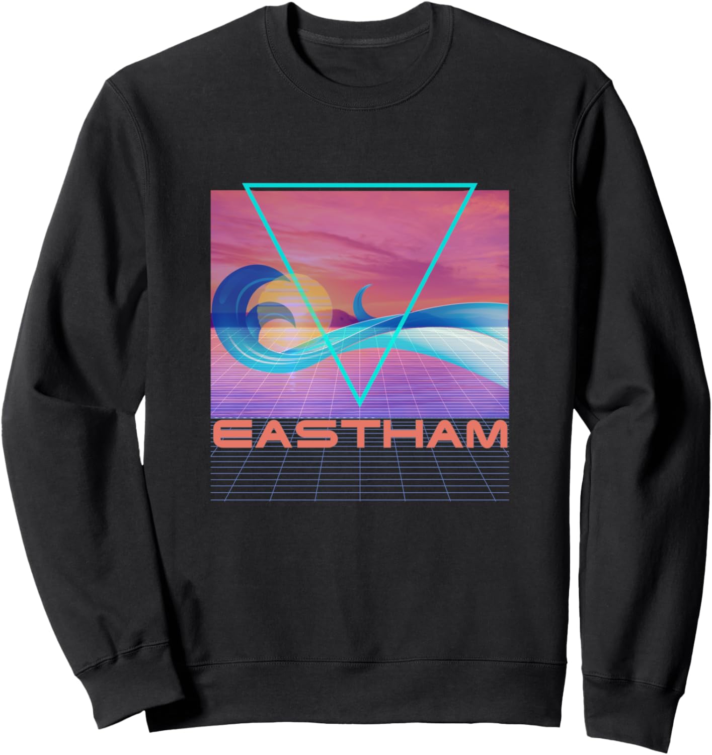 

Толстовка Eastham Retro 80s Vaporwave Beach Vacation Eastham Retro Souvenir Apparel, черный