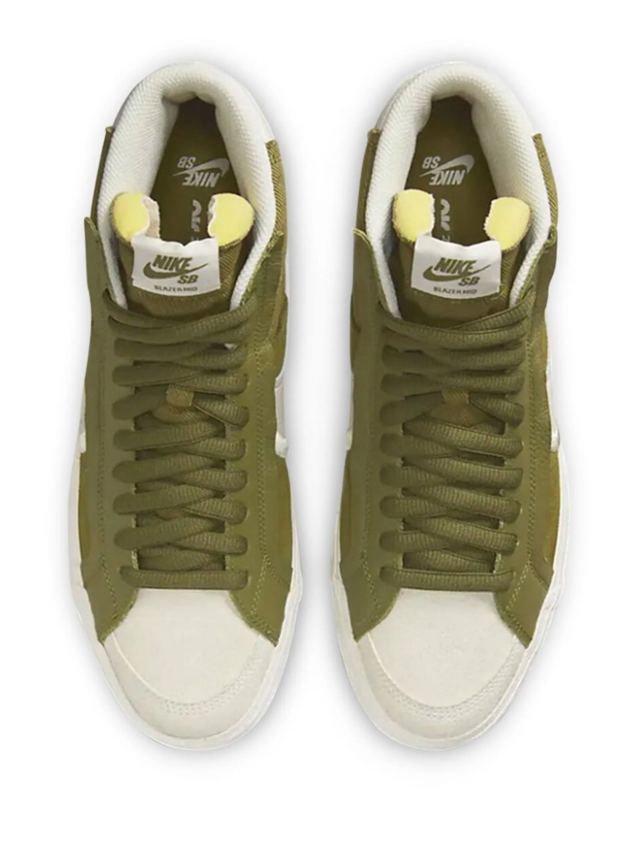 Кеды Zoom Blazer Mid Premium Plus SB Olive Nike, зеленый — фото 3