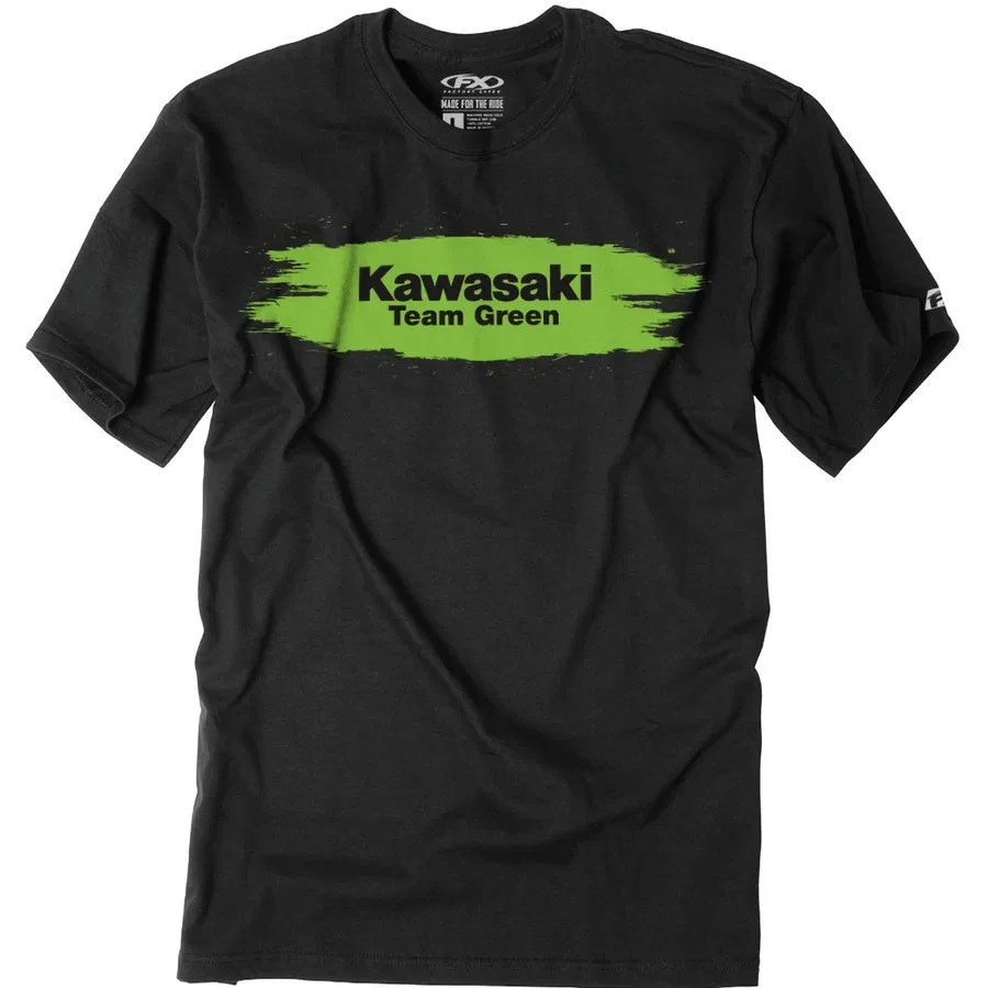 Зеленая футболка молодежной команды Kawasaki Factory Effex, Black
