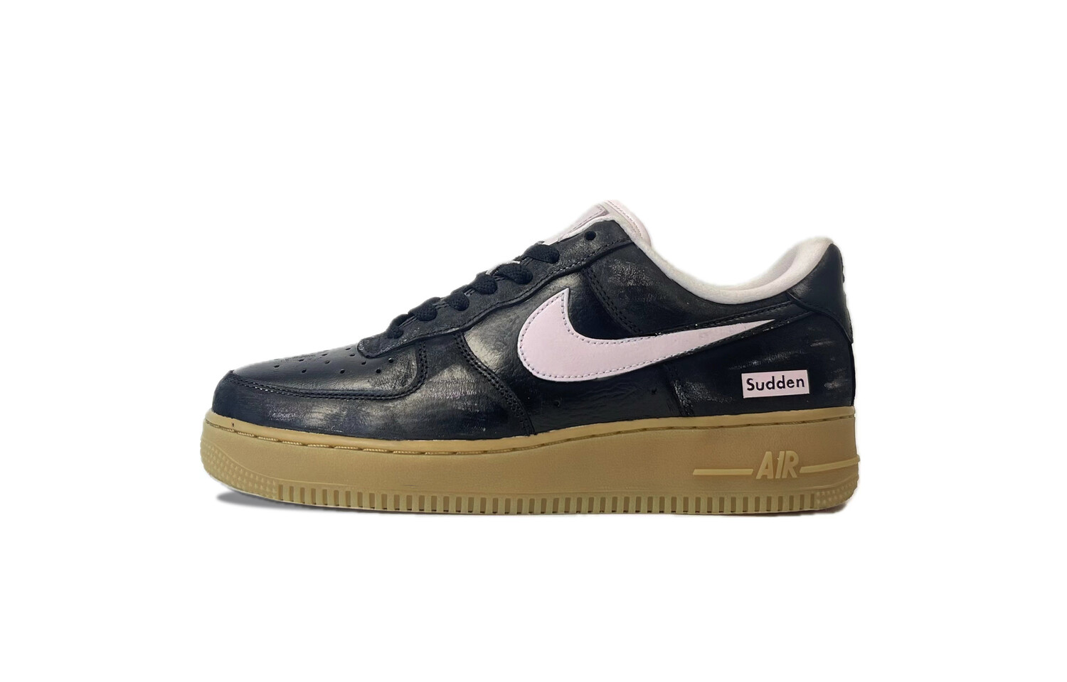 

Кроссовки для скейтбординга Air Force 1 женские, низкие, розовый Nike, черный/розовый