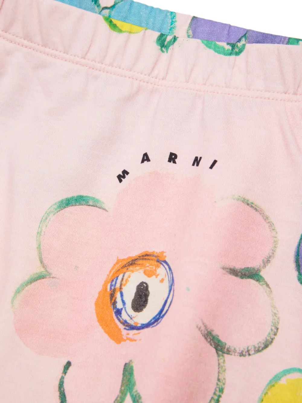 Шорты с цветочным принтом Marni Kids, розовый — фото 4