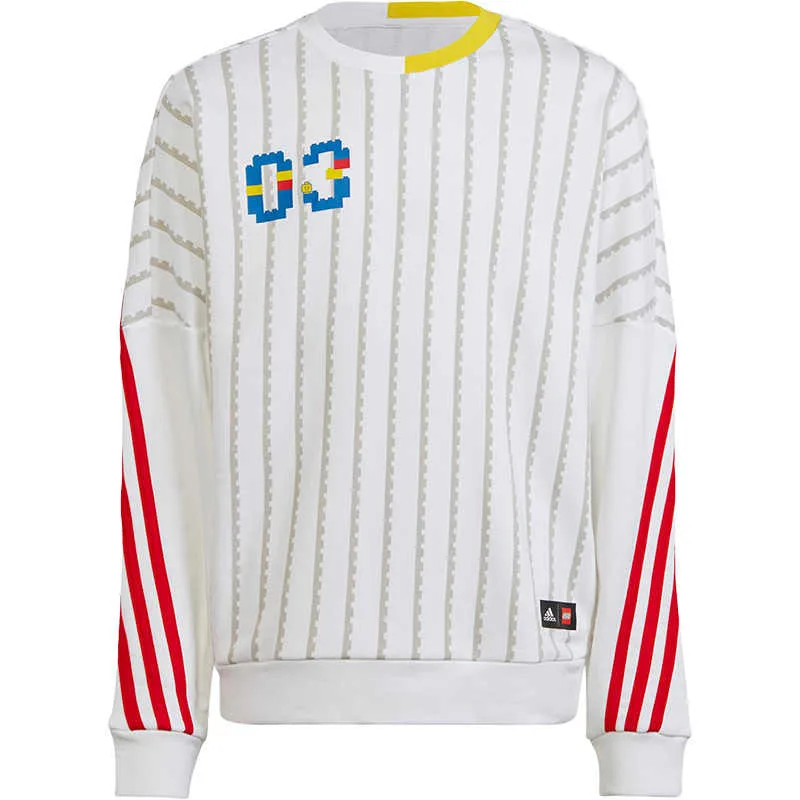 Детский свитшот с круглым вырезом Adidas, White Red