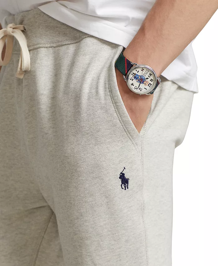 Мужские флисовые спортивные брюки Signature Fleece Sweatpant Polo Ralph Lauren, серый — фото 3