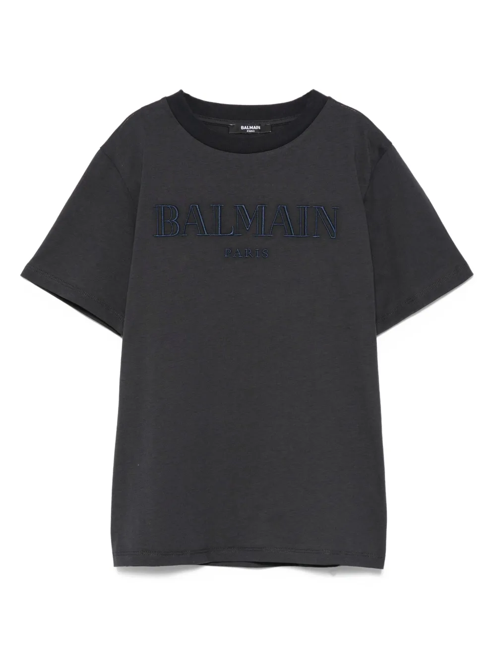 

Футболка с вышитым логотипом Balmain Kids, синий