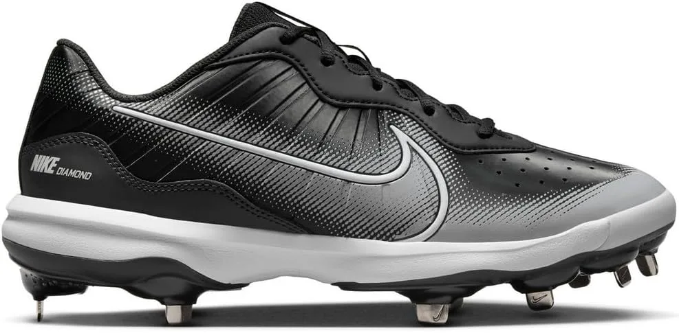 Бейсбольные бутсы Nike Alpha Huarache Varsity 4 Low Metal, черный/серый — фото 2
