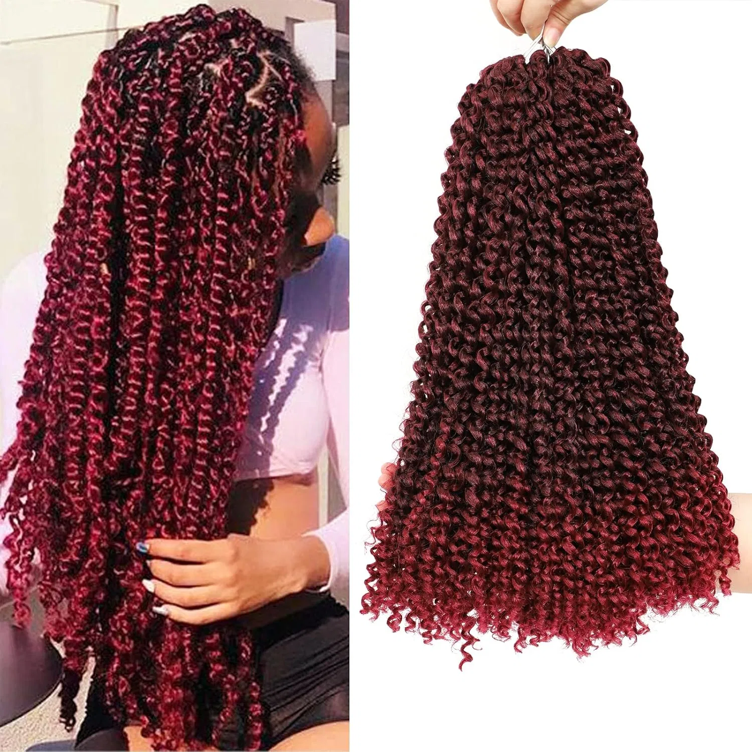 Искусственные волосы Passion Twists, 18 дюймов, 7 упаковок Blissource, Tbug