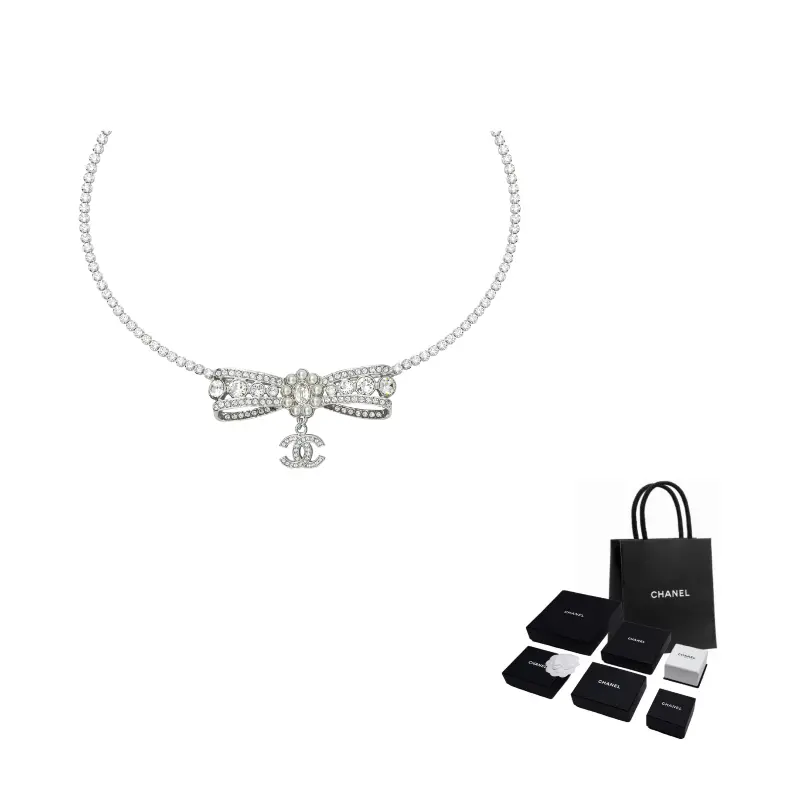 

23A металлические ожерелья женские CHANEL, белый