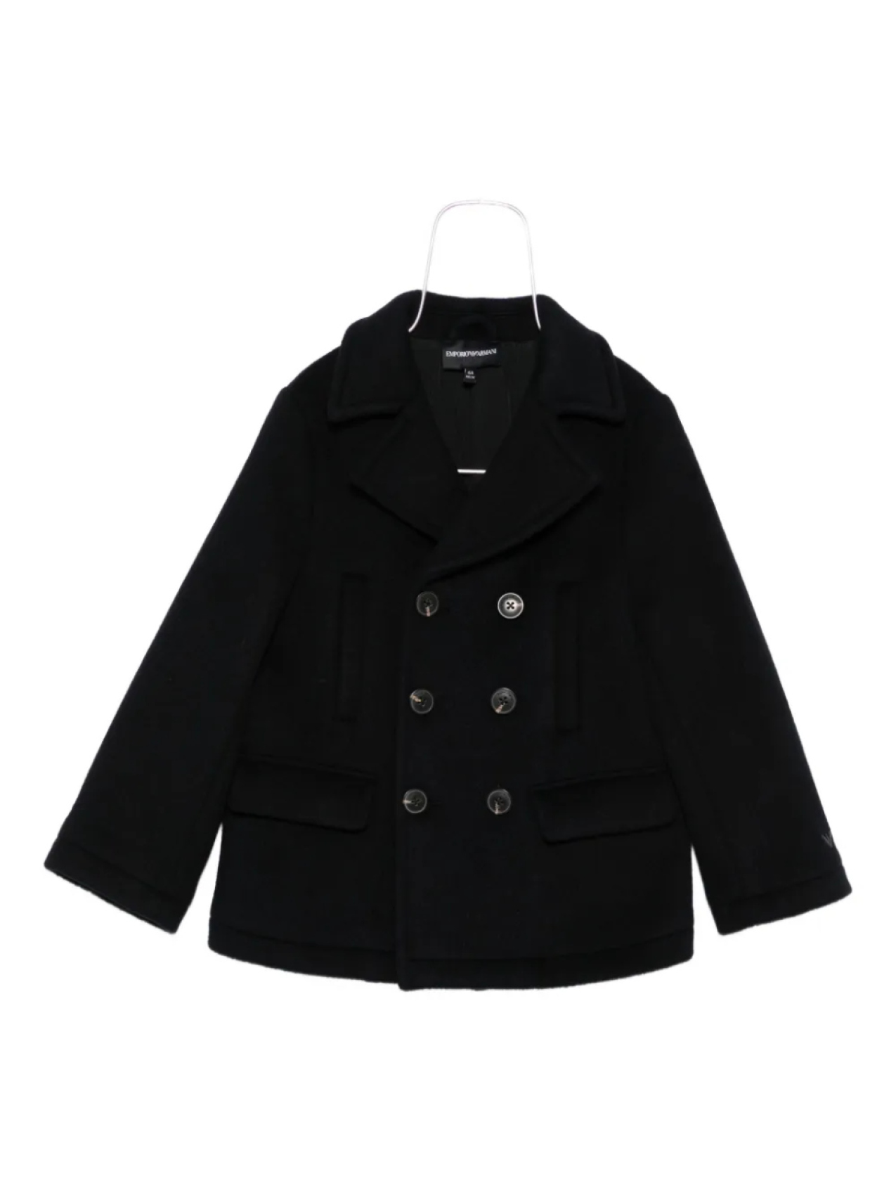 

Двубортное пальто Emporio Armani Kids, синий