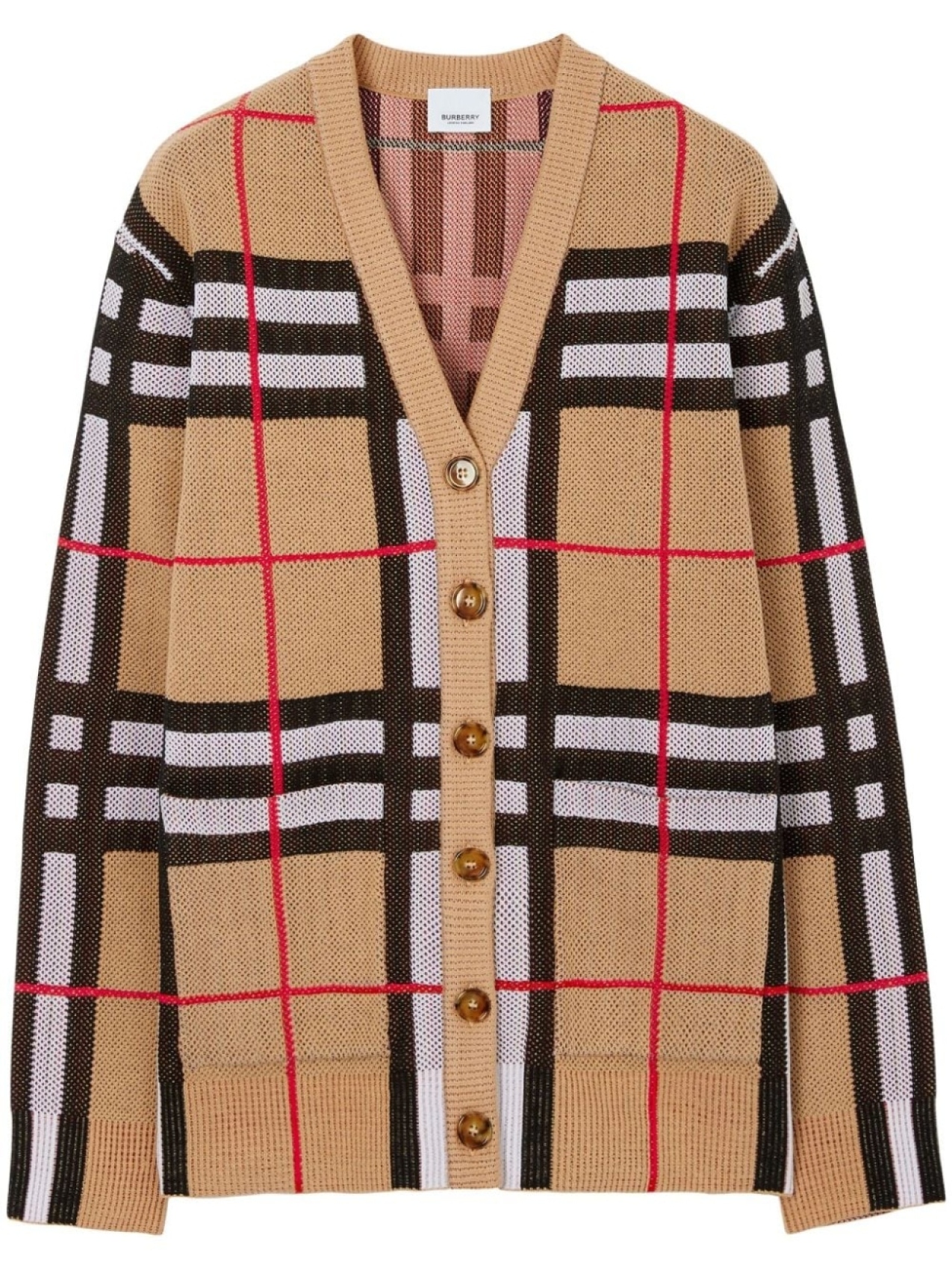 

Burberry кардиган в клетку Vintage Check, нейтральный цвет