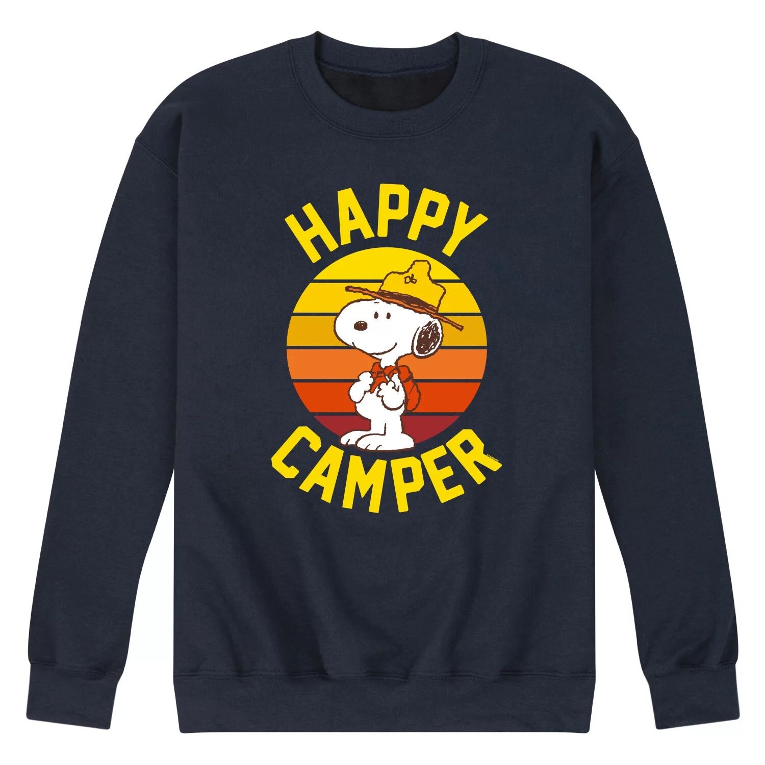 

Мужской свитшот с рисунком Peanuts Snoopy Happy Camper Licensed Character