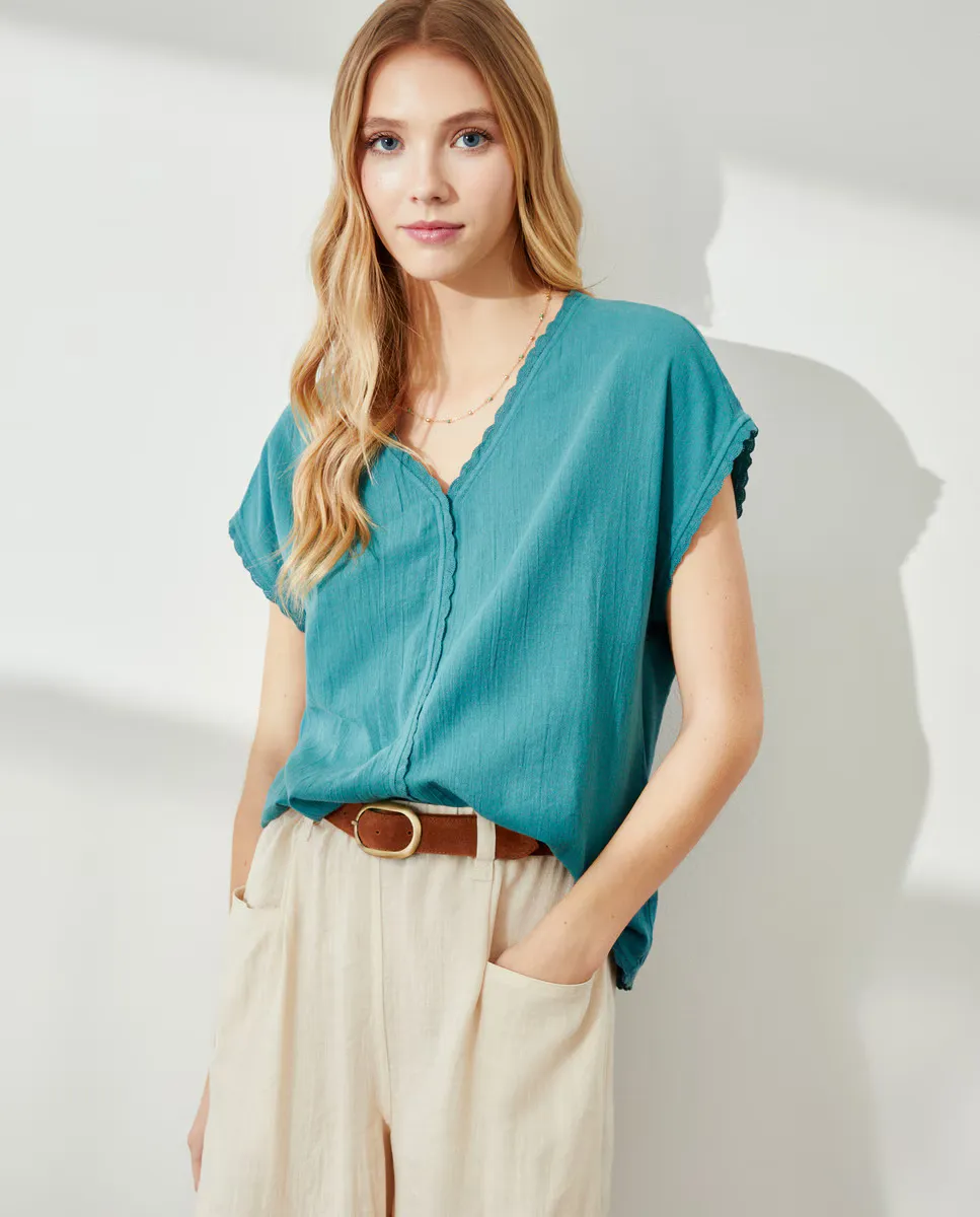 

Футболка женская без рукавов Southern Cotton, цвет Verde Pato