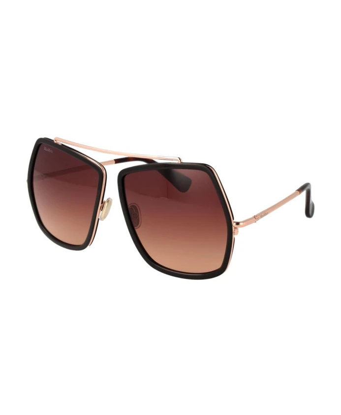 

Солнцезащитные очки с коричневым градиентом и металлическим покрытием, обеспечивающие защиту от УФ-излучения. Max Mara, коричневый