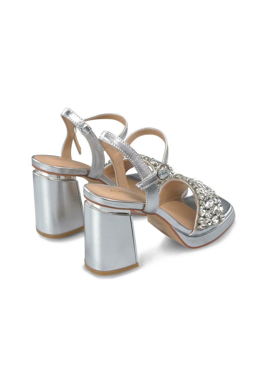 Босоножки на высоком каблуке BLOQUE DE Y CIERRE CON HEBILLA - Platform sandals Alma en Pena, серебряный — фото 4