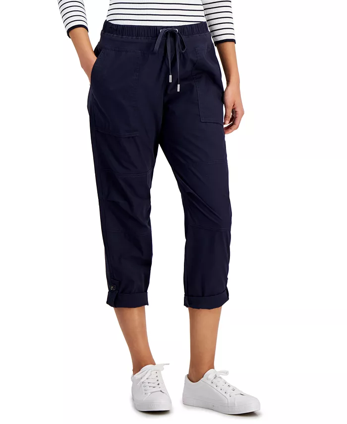 

Женские хлопковые брюки с отворотами Utility Nautica Jeans, синий