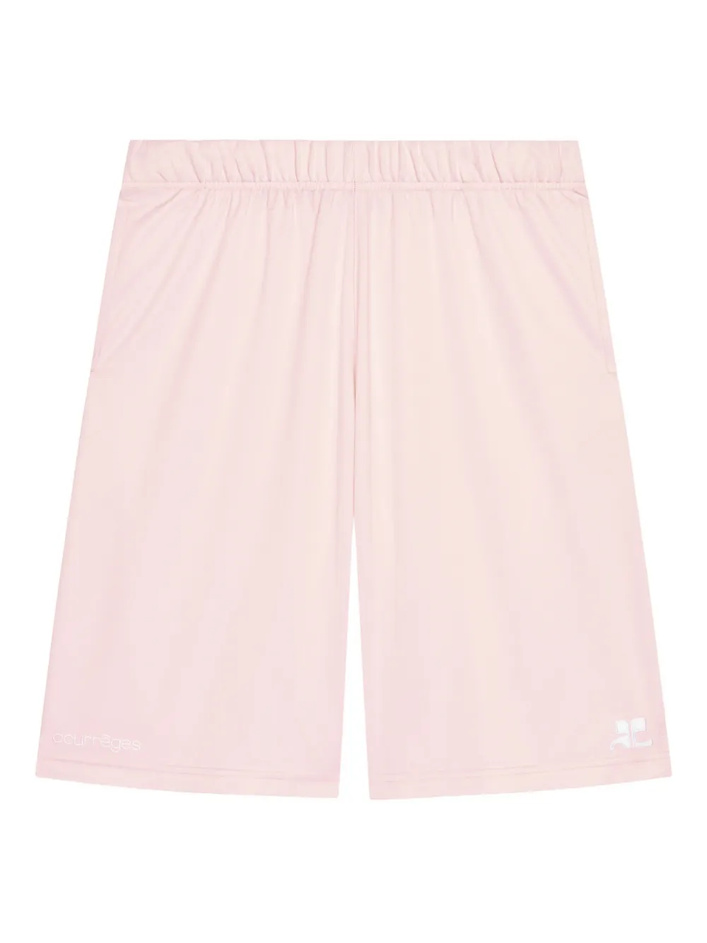 

Шорты с эластичным поясом и логотипом Courrèges, розовый