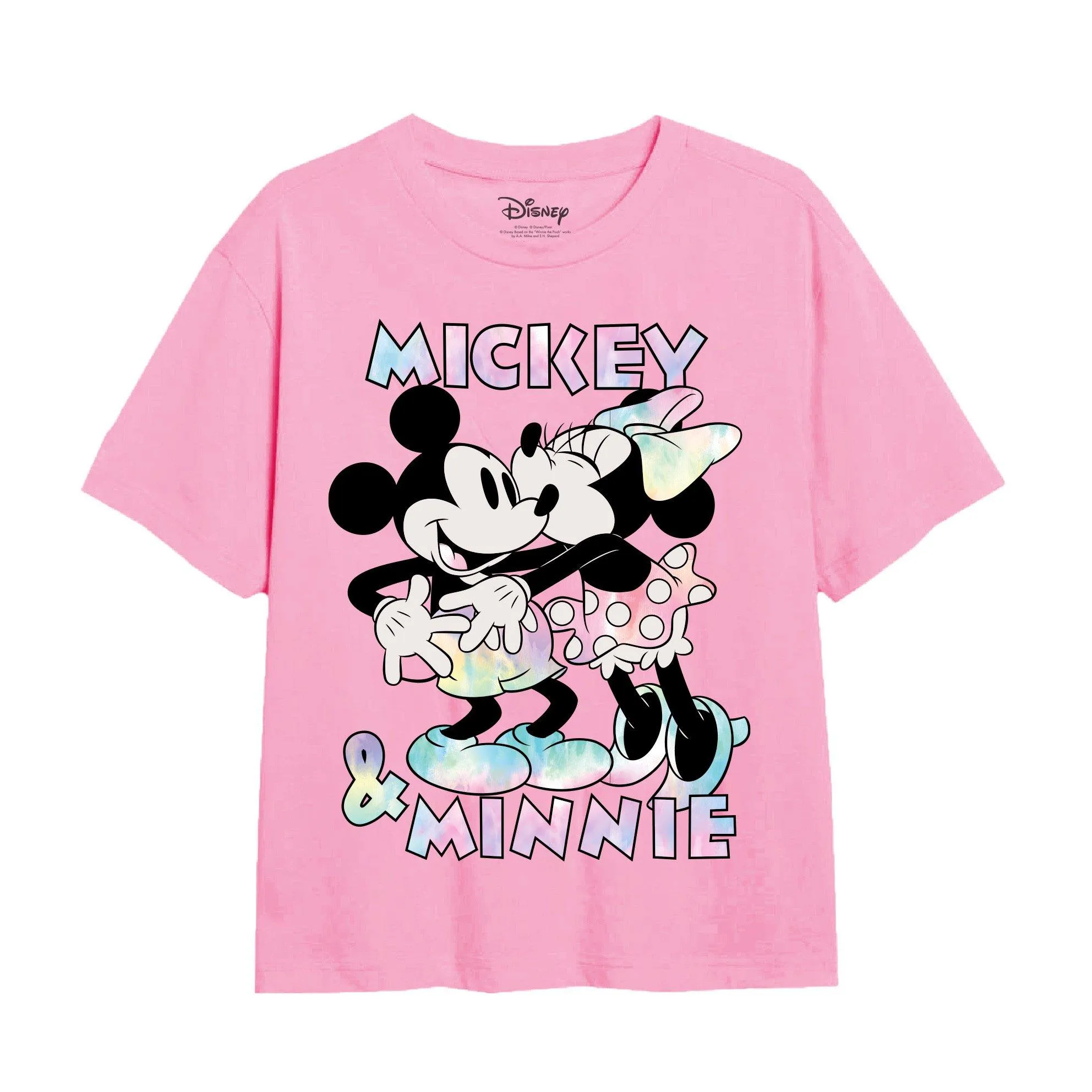 

Футболка с Микки и Минни Маус в стиле тай-дай Disney, розовый