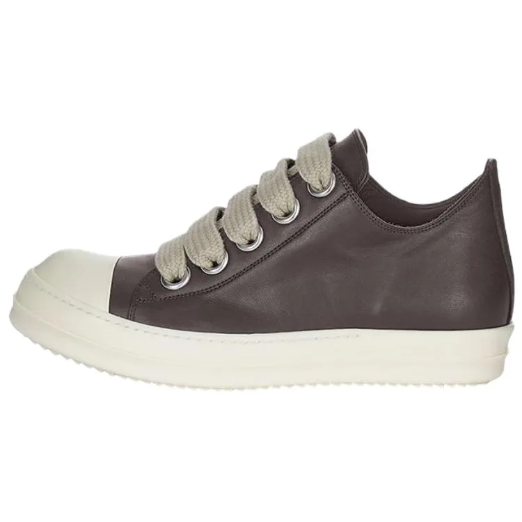 RICK OWENS Кроссовки для скейтбординга RO Jumbolace из коровьей кожи, мужские, темное молоко-белый