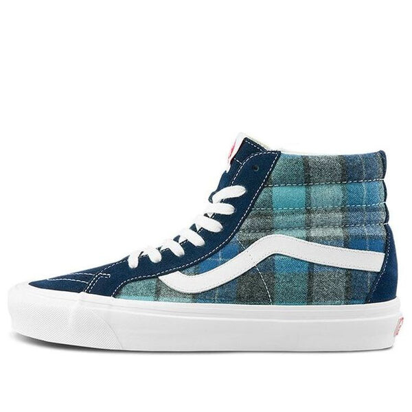 

Кроссовки pendleton x sk8-hi 38 dx 'anaheim factory - beach boy plaid' Vans, синий