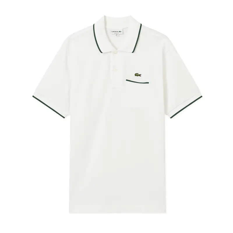 

Карманная поло LACOSTE, белый/зеленый