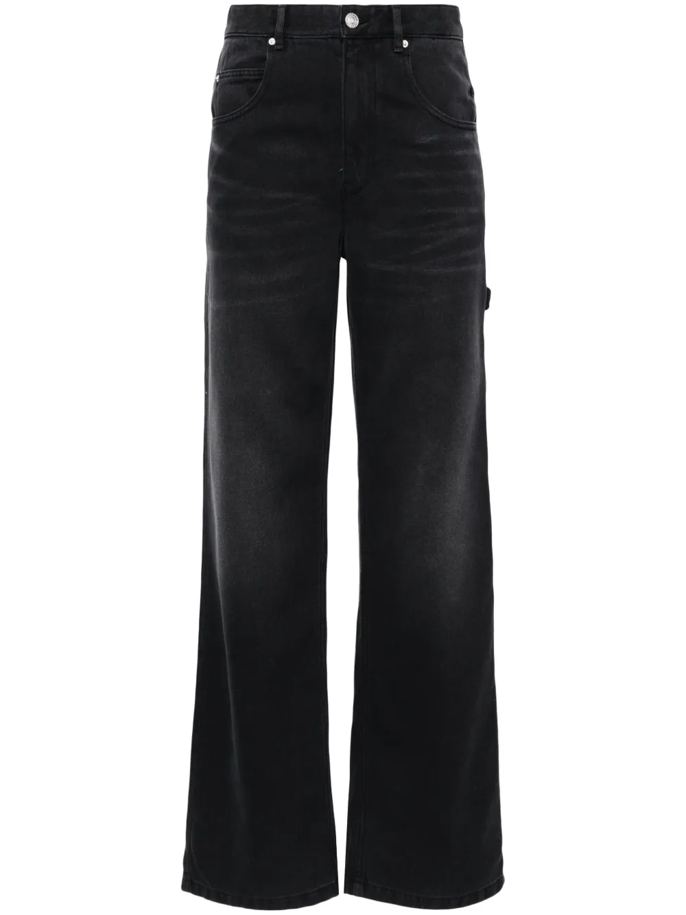

Широкие джинсы Bymara Carpenter с завышенной талией ISABEL MARANT, черный