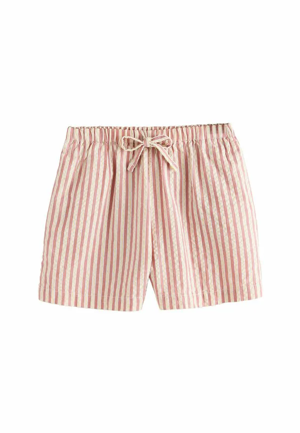 Шорты прямого кроя без застежек Next, Pink/Ecru Stripe