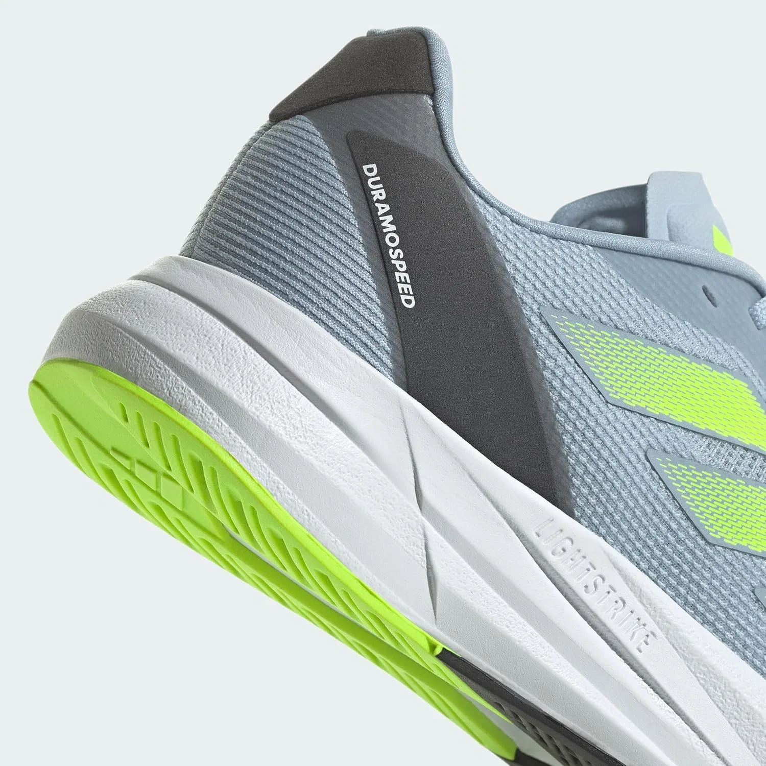 Мужские кроссовки для бега Adidas Duramo Speed, Wonder Blue Lucid Lemon Cloud White — фото 4