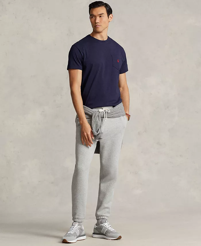 Мужская классическая футболка с карманом и круглым вырезом Polo Ralph Lauren, синий — фото 2