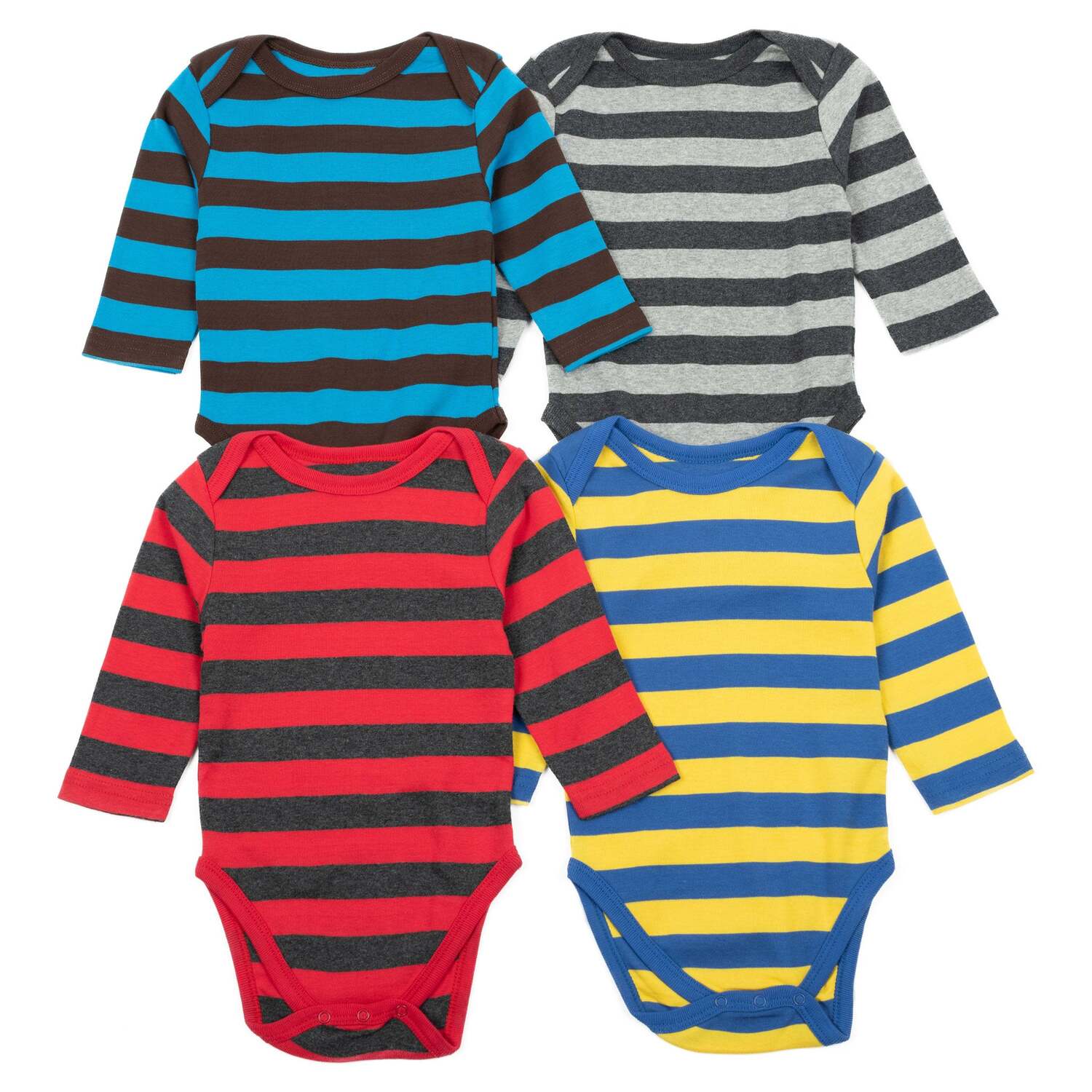 

Четверка боди с длинным рукавом для малышей Leveret, Striped Boys 2