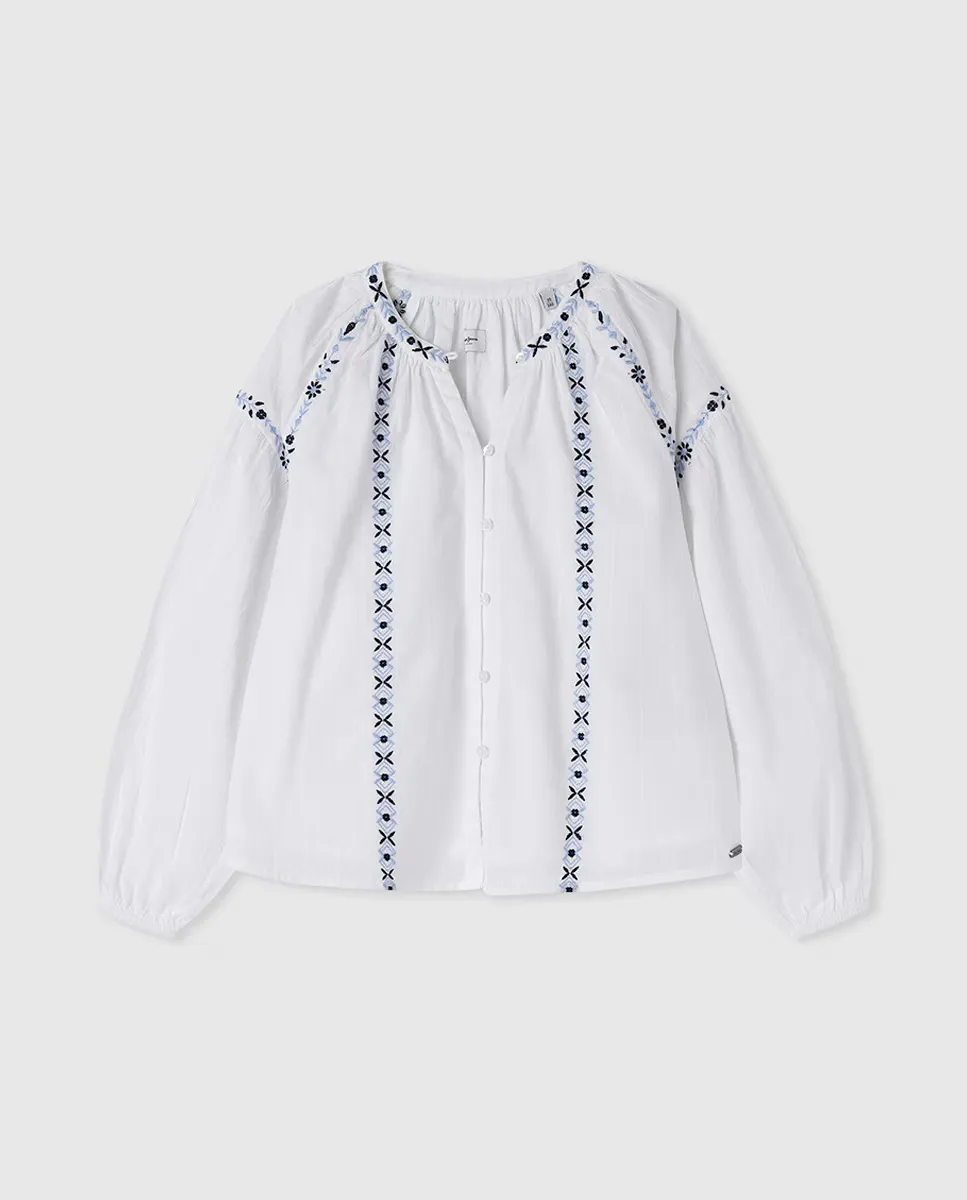 

Блузка для девочки Ada Рубашка Pepe Jeans, белый