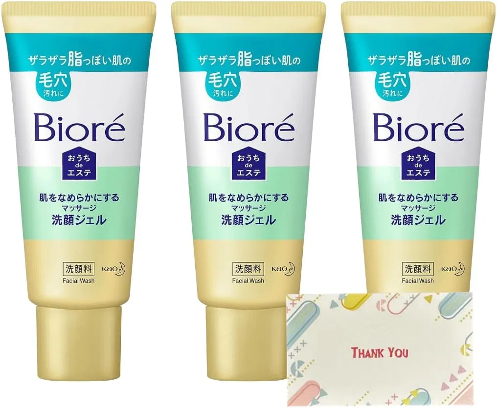 Набор массажных очищающих гелей для лица Biore Home de Esthetics, 3 шт. по 60 г