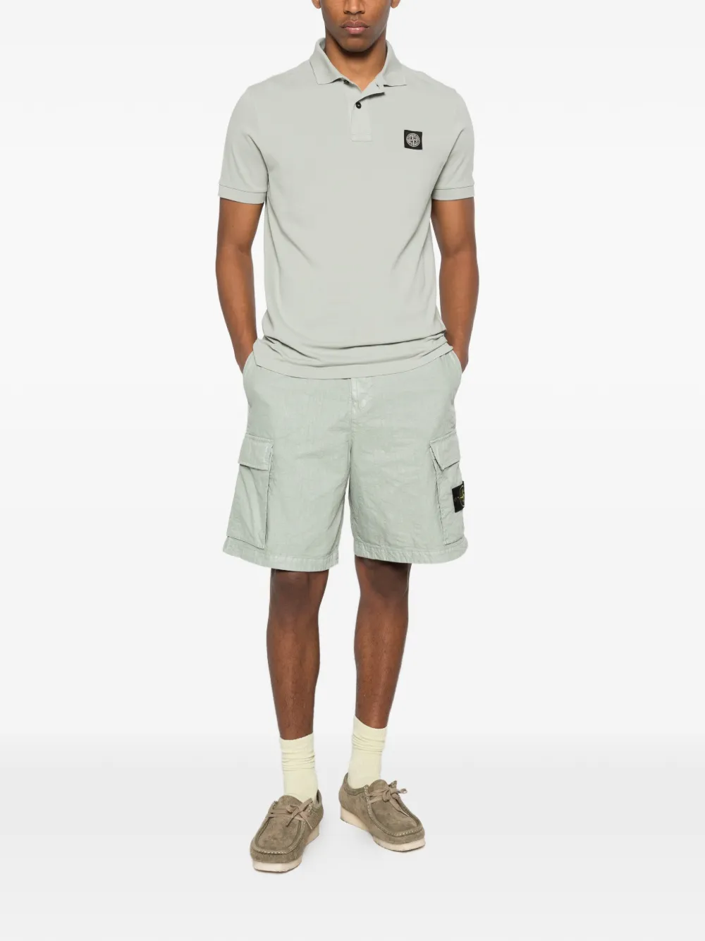 Шорты с накладными карманами Stone Island, зеленый — фото 2