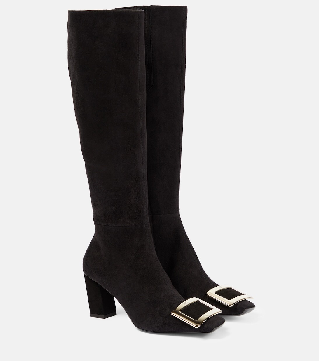 Замшевые сапоги Belle Vivier до колена Roger Vivier, черный