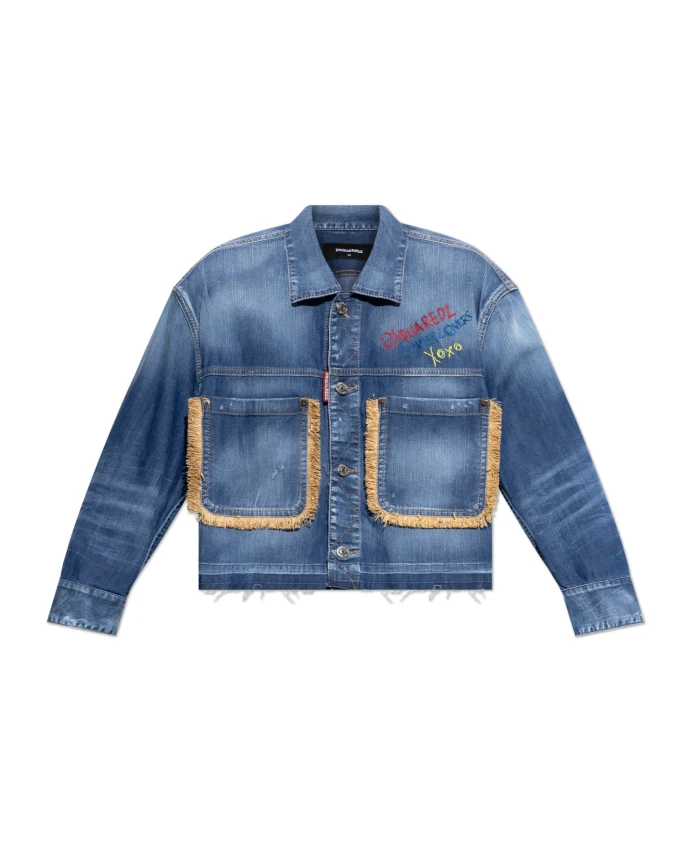 Джинсовая куртка для любителей лета Dsquared2, синий