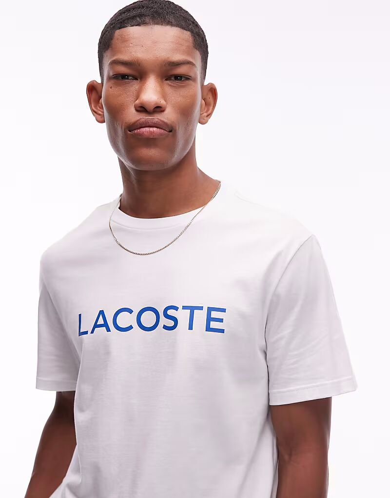 

Футболка Lacoste для дома белого цвета с логотипом