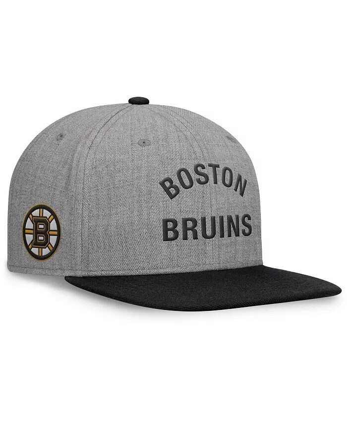 

Мужская серая шляпа Boston Bruins Elements с кожаными ремешками и плоскими полями Fanatics Signature, серый