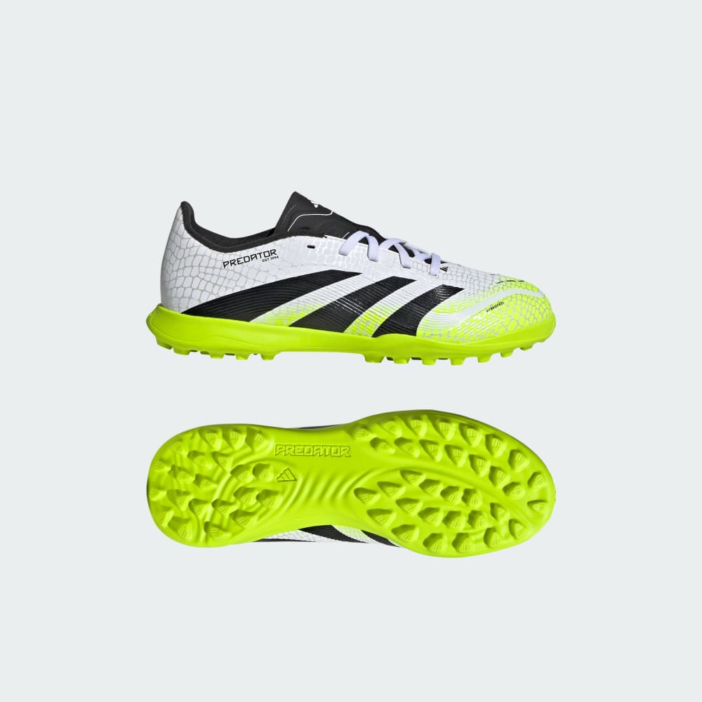 

Бутсы Adidas Predator League Turf Cleats Kids, цвет Cloud White/Core Black/Lucid Lemon