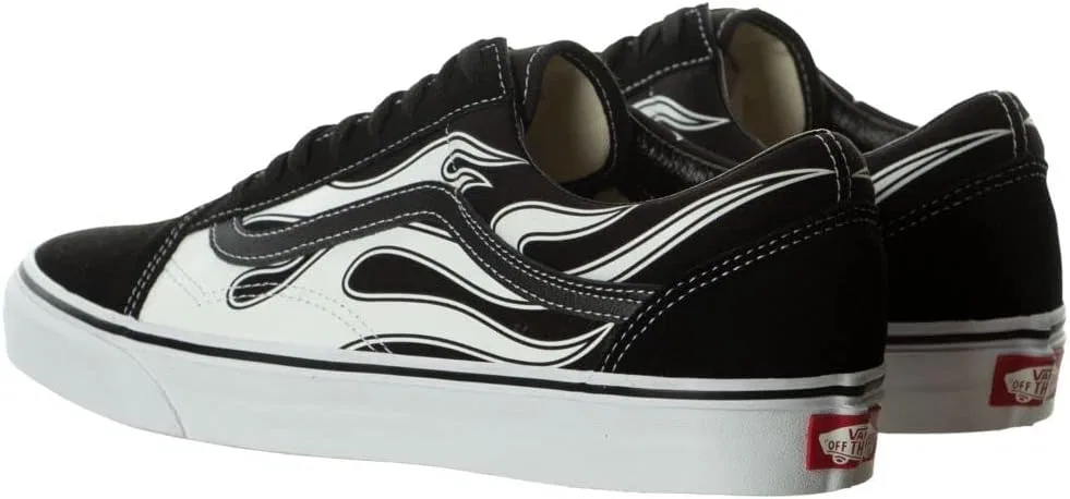 Кроссовки Vans Unisex Old Skool Flame Fashion Trainers, Flame Black White — фото 4