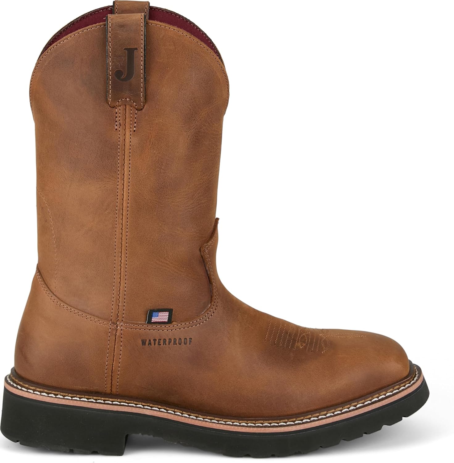 

Ботинки Justin Ames 11 с металлическим носком и Billings 11 с металлическим носком - коллекция Homeland - водонепроницаемые мужские ботинки, кожа коровы, стелька J-Flex Ortholite, устойчивы к маслу, Walnut