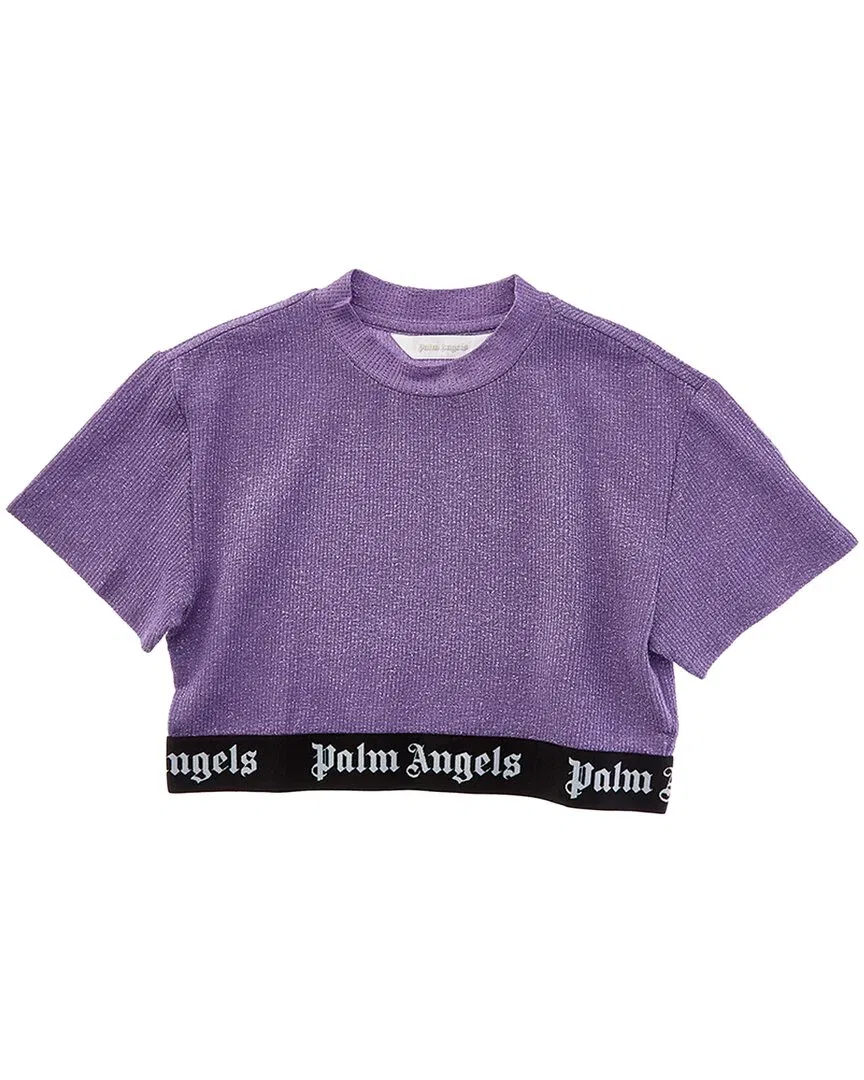 Рубашка в рубчик Palm Angels, фиолетовый