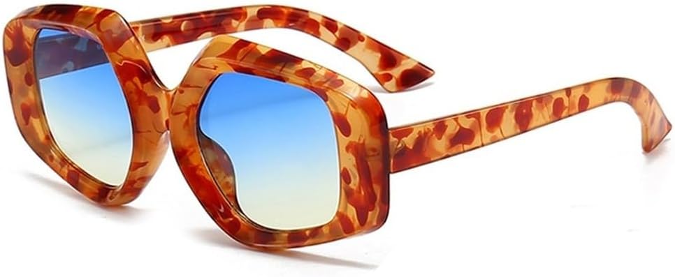 

Женские солнцезащитные очки «кошачий глаз» с градиентным переходом цвета, защита от ультрафиолета UV400, ретро-леопардовый принт, модные мужские солнцезащитные очки SKFGNX, Amber Blue Yellow