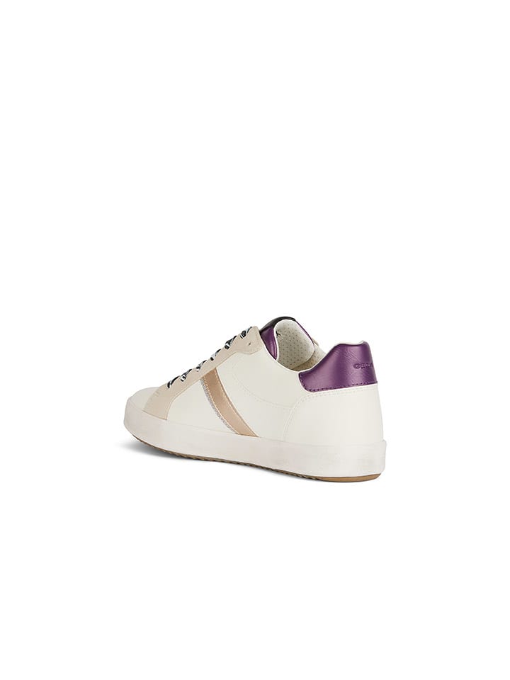 Кроссовки на шнуровке Geox, цвет weiß/beige/lila — фото 3