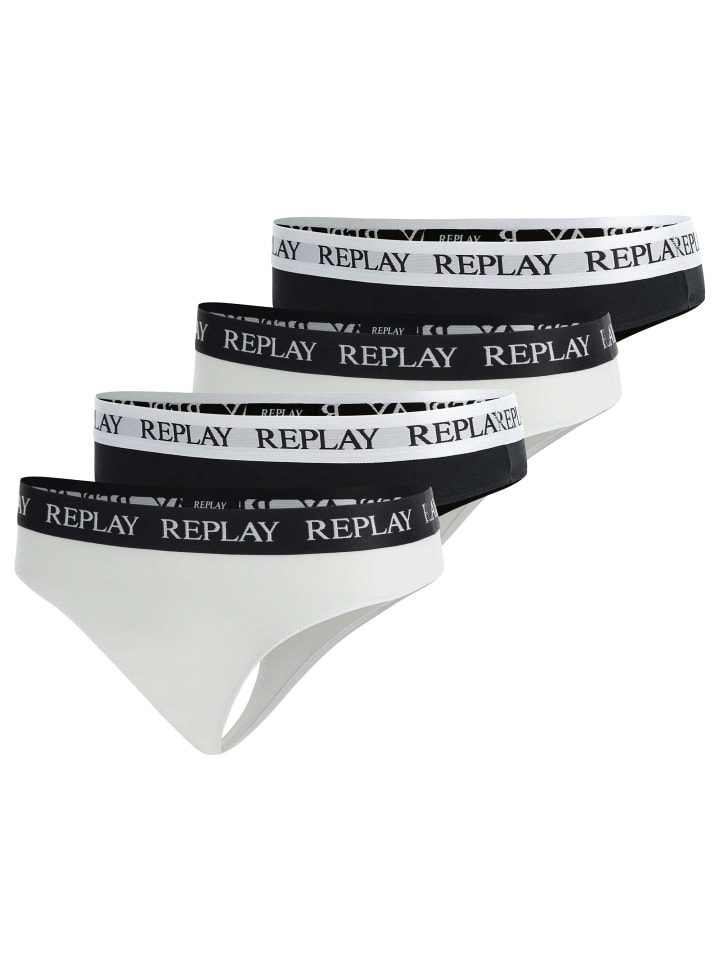 

Стринги Replay, черный/белый