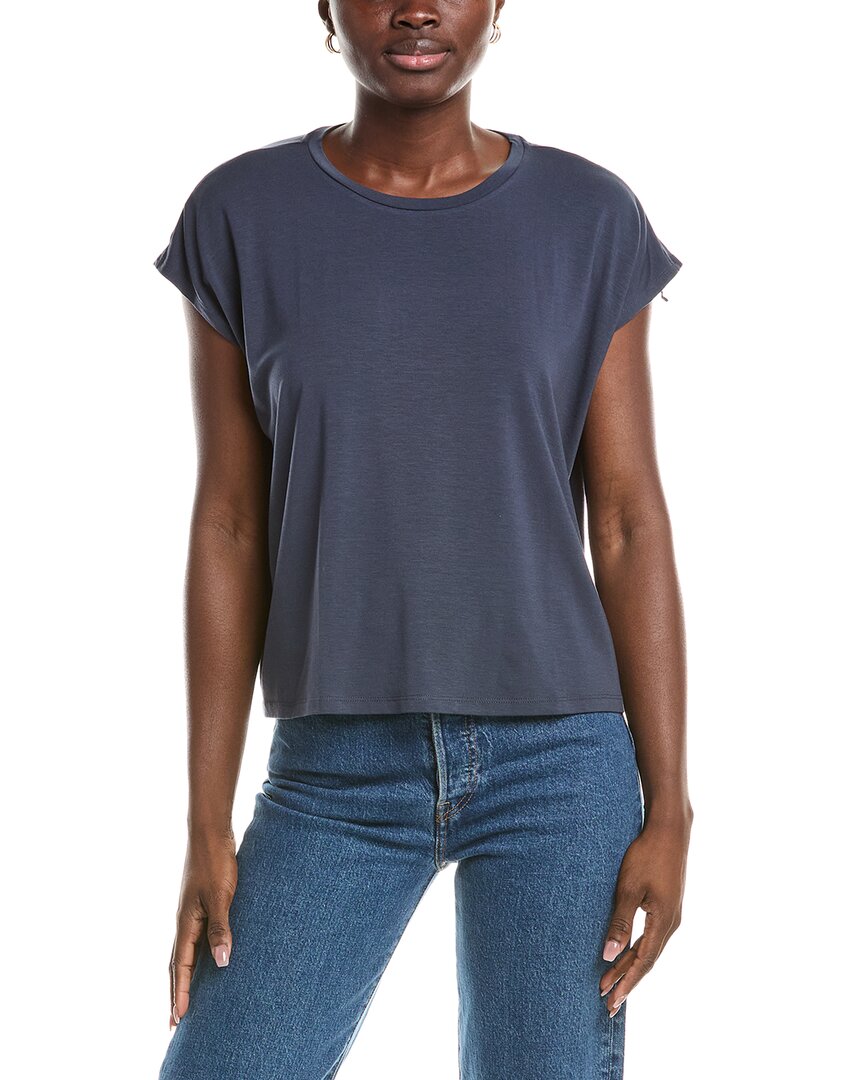 

Топ-блузка с круглым вырезом от EILEEN FISHER, синий