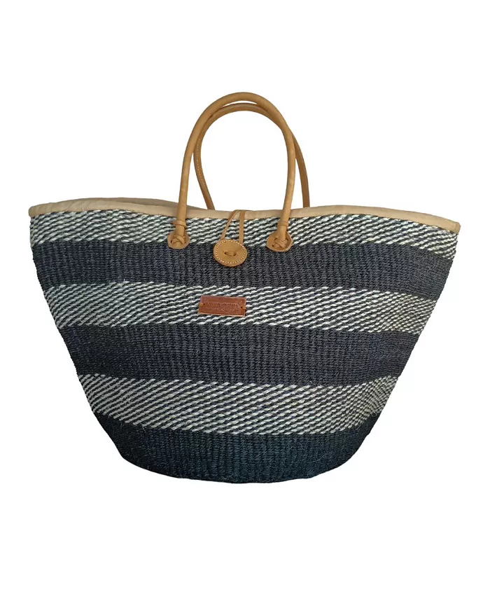 

Сумка-шоппер Balance Flow ручной работы из сизаля и соломки SAWA SAWA, черный